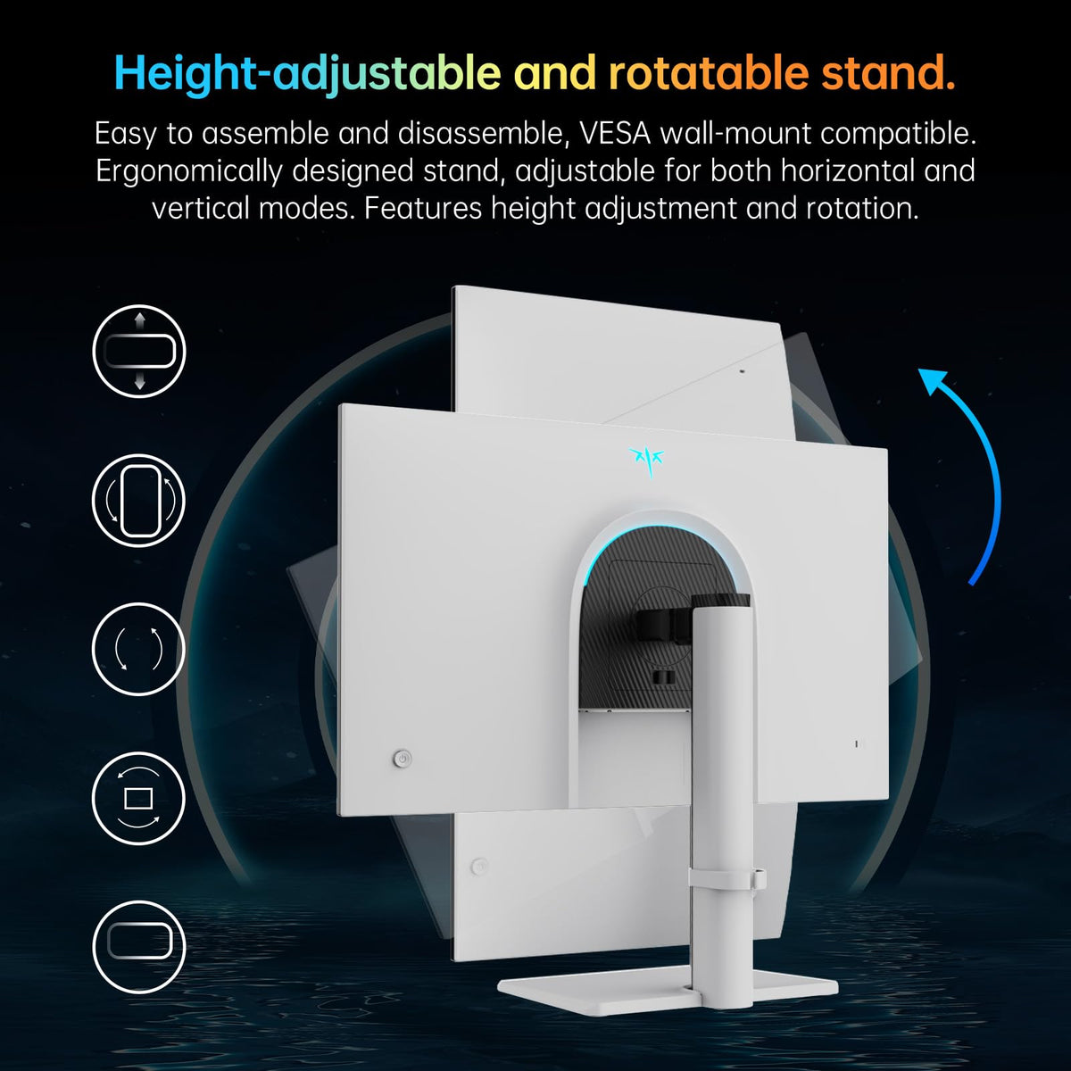 KTC Monitor 27-inch white 320Hz overclock for ultra-fast responsive gaming.