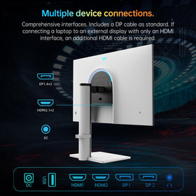 KTC Monitor 27-inch white ergonomic design supports comfortable long sessions.