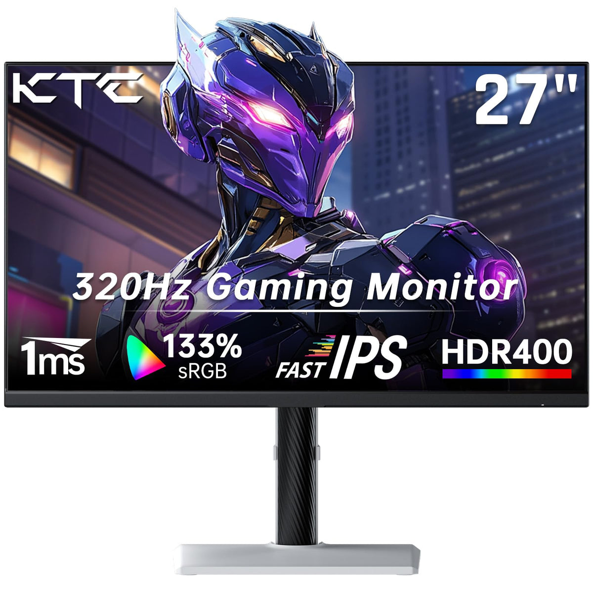 KTC Monitor 27-inch white eye comfort features reduce fatigue during extended play.
