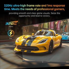KTC Monitor 27-inch white gaming action showcases smooth motion at high speed.
