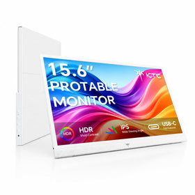 KTC portable monitor front view shows compact travel-friendly design for on-the-go work.