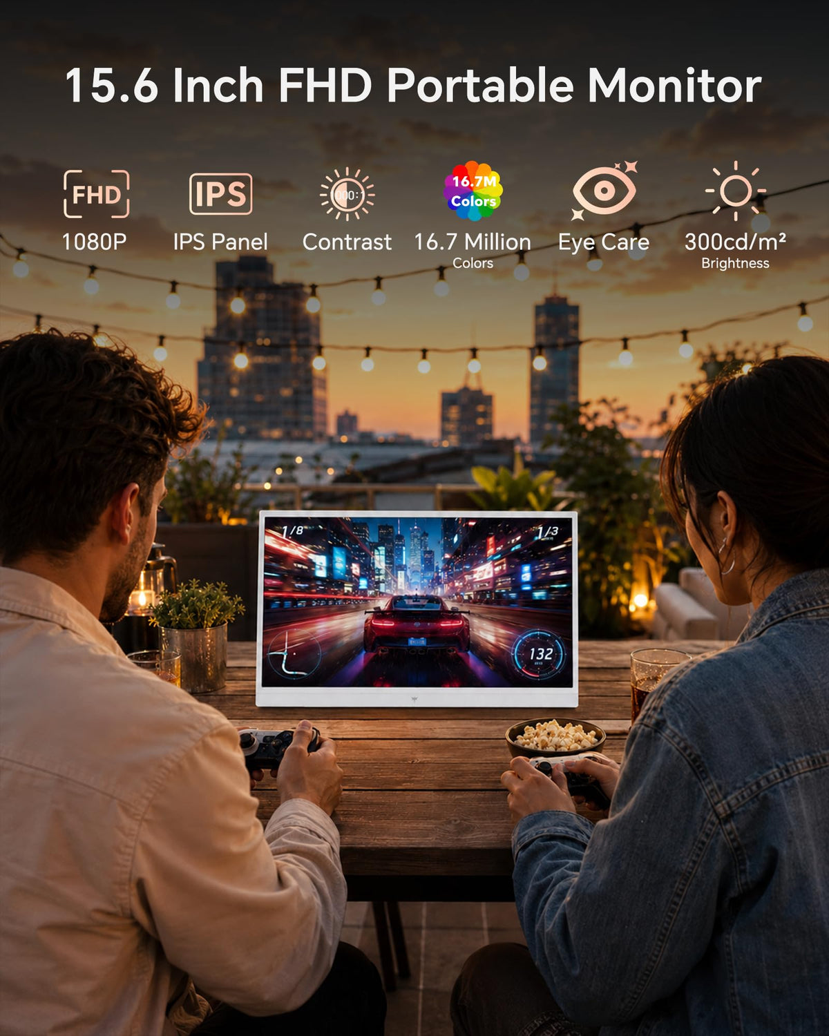 KTC portable monitor side ports enable USB-C and HDMI connections for quick setup