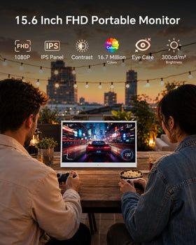 KTC portable monitor side ports enable USB-C and HDMI connections for quick setup