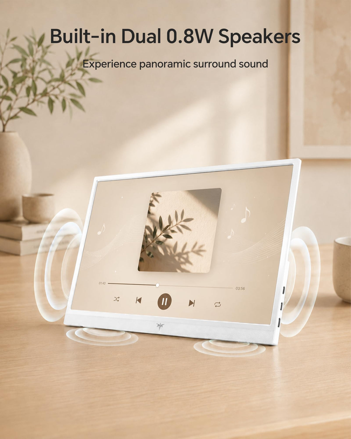 KTC portable monitor travel setup fits with laptops and consoles