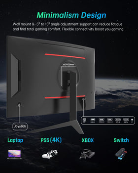 KTC ultrawide 3-sided bezel maximizes screen space.