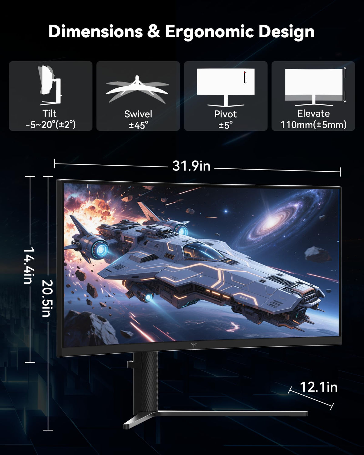 KTC ultrawide display suited for work and entertainment.