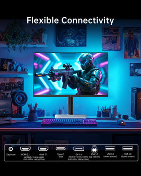KTC VESA-compatible mount for easy wall or arm mounting