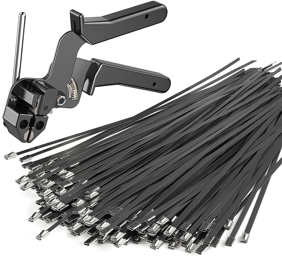 KTDSFA cable tie gun front view showing robust build and easy grip benefit