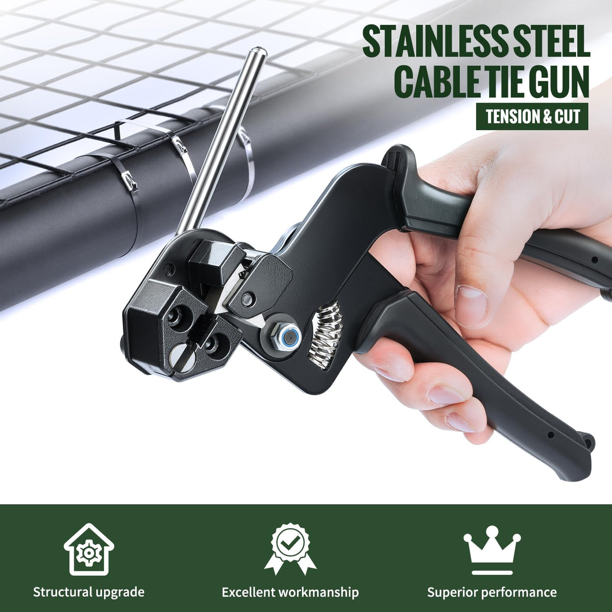 KTDSFA industrial scissors for cutting tight cable ties.