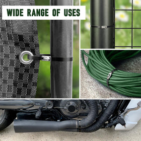 KTDSFA bundle of 200 black ties with label showing tensile strength and readiness benefit