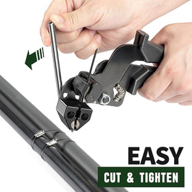 KTDSFA gun held in hand to show scale and one-handed ergonomic comfort benefit