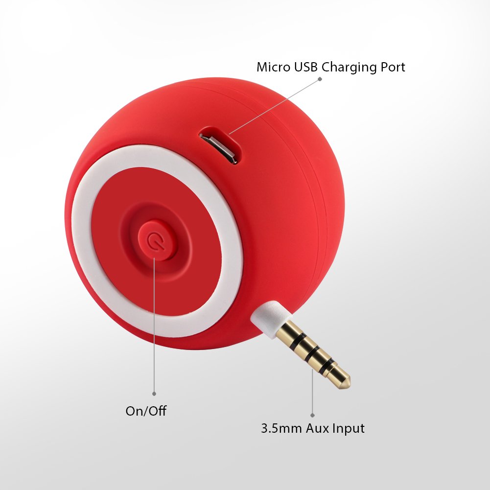 KTech A5 close-up of 3.5mm aux jack with universal compatibility.