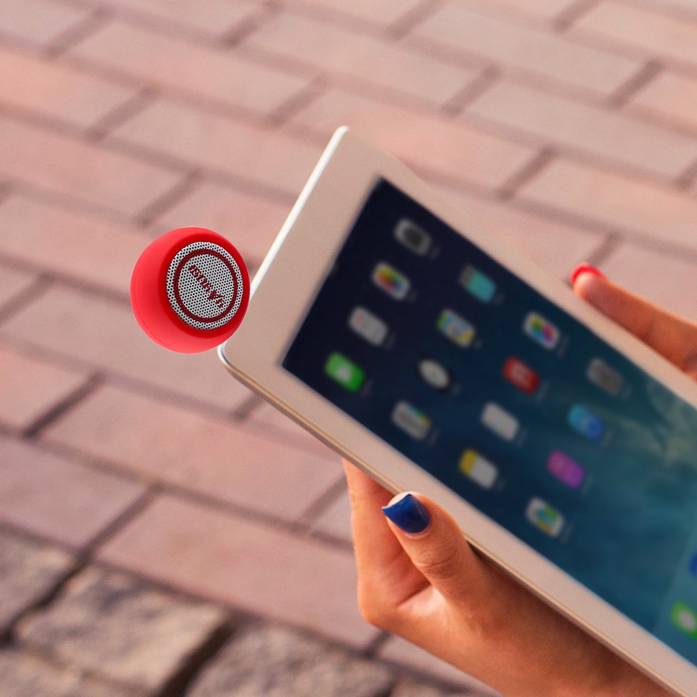 KTech A5 on a table delivers loud, clear sound in a tiny frame.