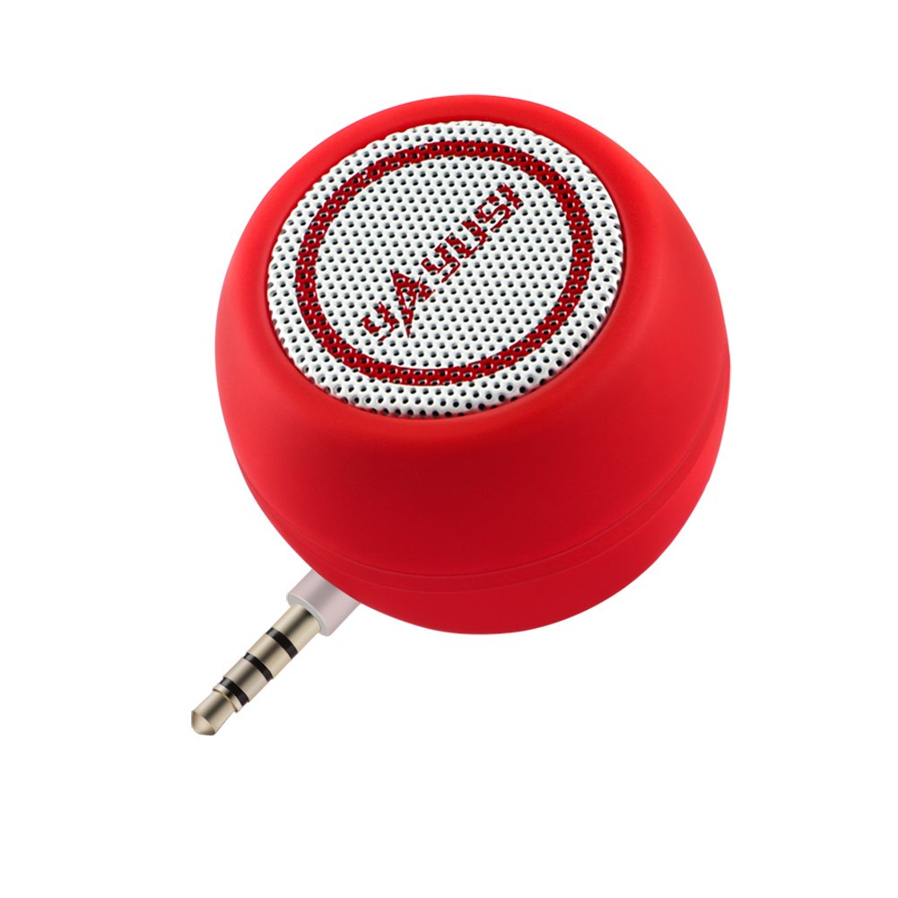 KTech A5 portable speaker front view shows compact design and vibrant Passion Red color.