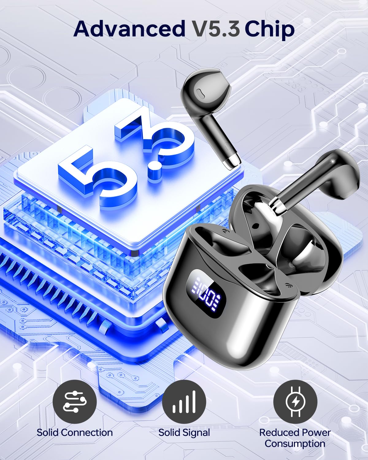 KTGEE T08 earbud touch controls close-up for precise operation