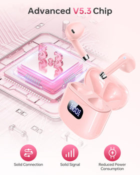 KTGEE T08 earbuds with Bluetooth 5.3 for fast, stable pairing