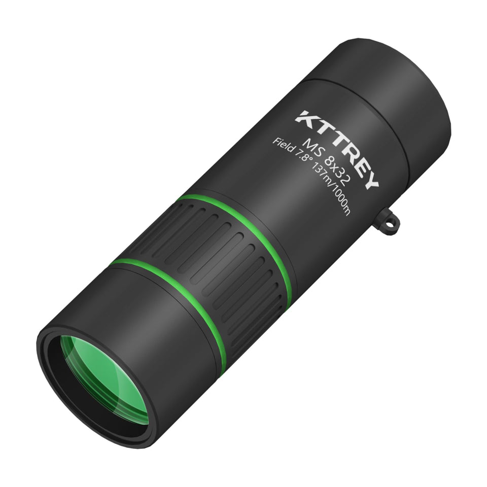 KTTREY 8x32 monocular with compact design for travel and quick viewing.