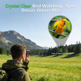 KTTREY green-film optics for bright, true colors in outdoor viewing.