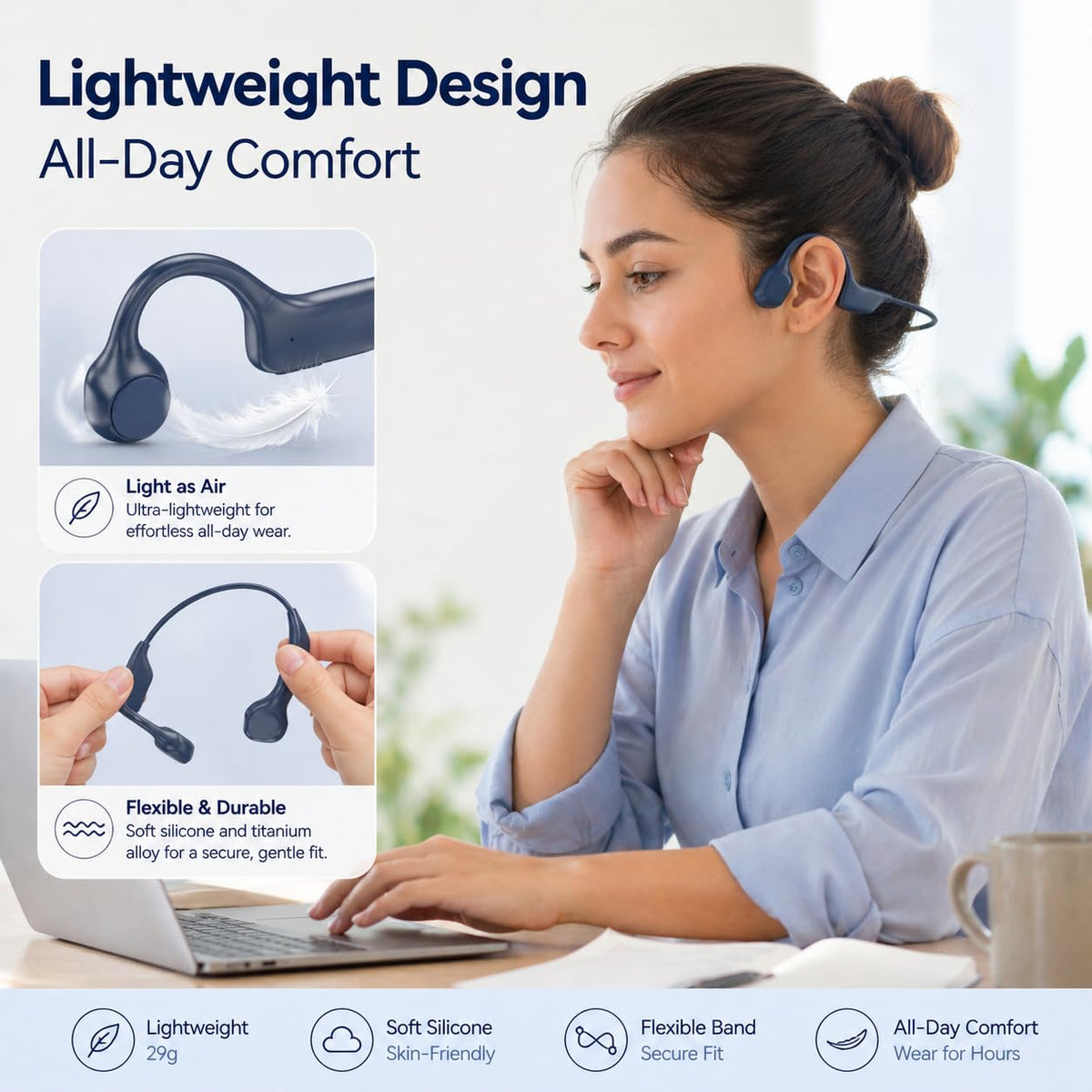 KualaLup waterproof sport headset withstands sweat and light rain.
