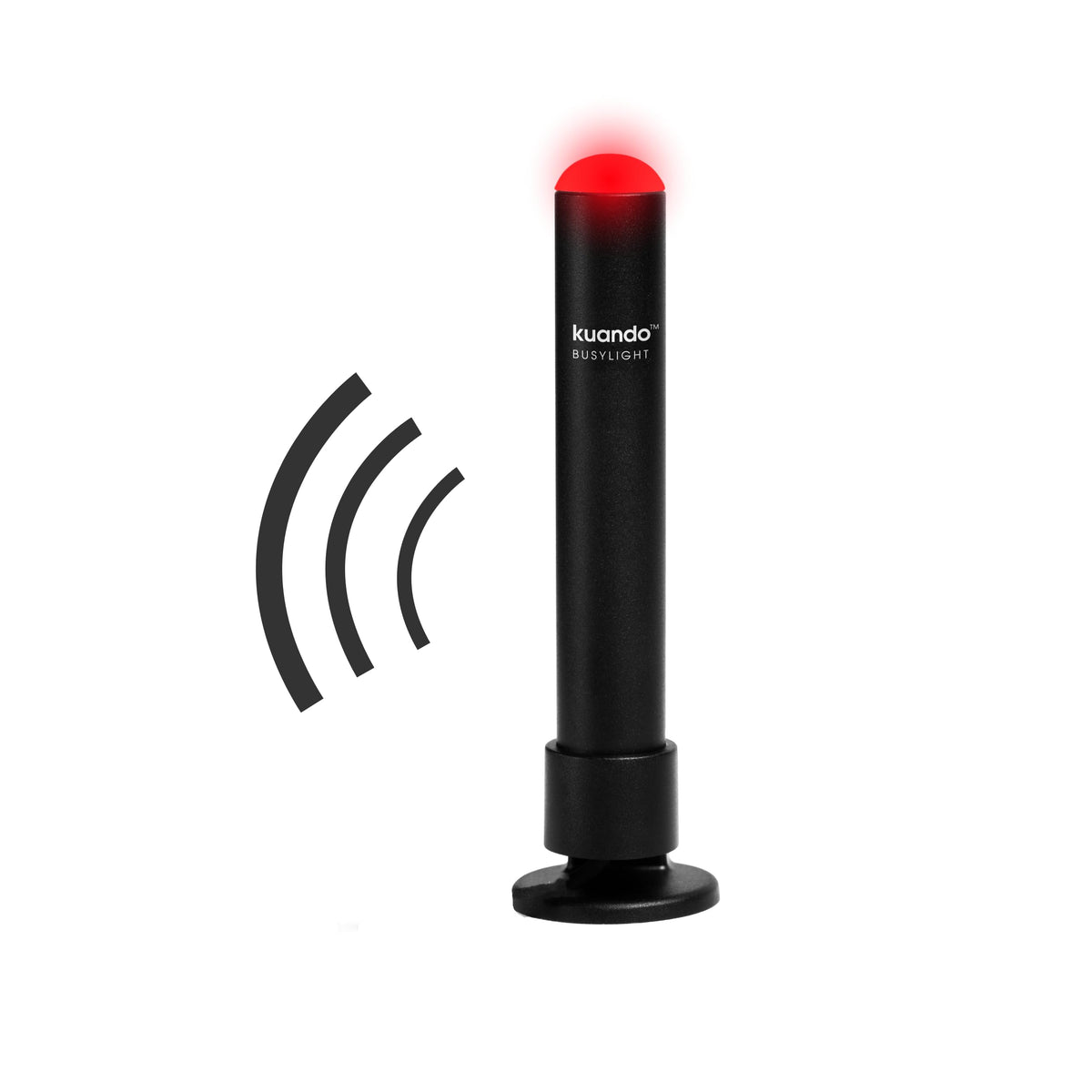 Kuando Busylight Alpha front view showing compact design and clear status light benefit