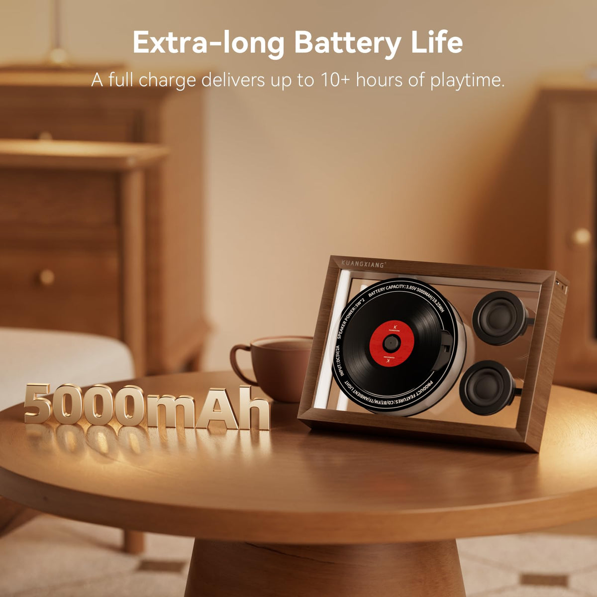 KUANGXIANG wall-desktop-placement supports versatile room setups.