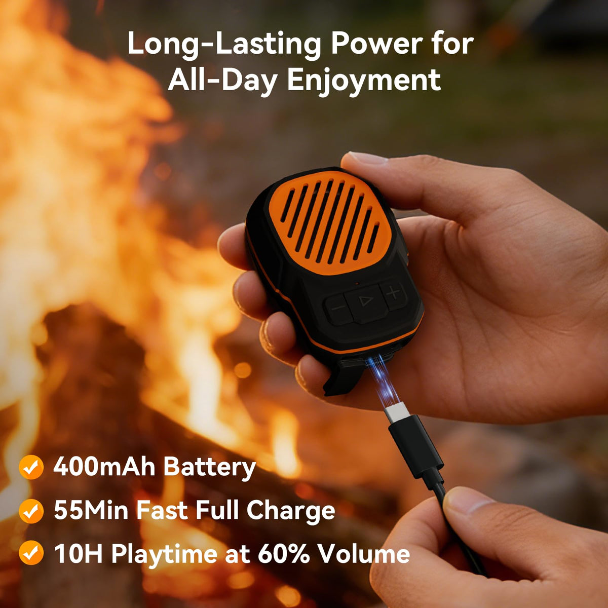 KUANGXIANG built-in mic enables hands-free calls on the go.