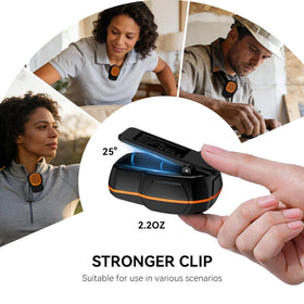 KUANGXIANG ultralight 62g clip-on speaker fits easily in a pocket or bag.