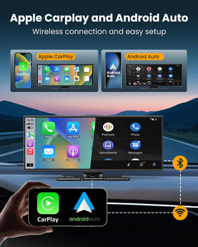 Kuayvan 11.5-inch CarPlay screen mounted on dash for a safer driving experience.