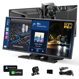 Kuayvan 11.5-inch wireless CarPlay screen front view with large display for safer driving