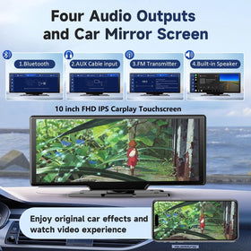 Kuayvan front 4K dash cam and 1080p rear camera for dual recording