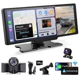 Kuayvan wireless CarPlay screen: 10-inch display for easy smartphone integration