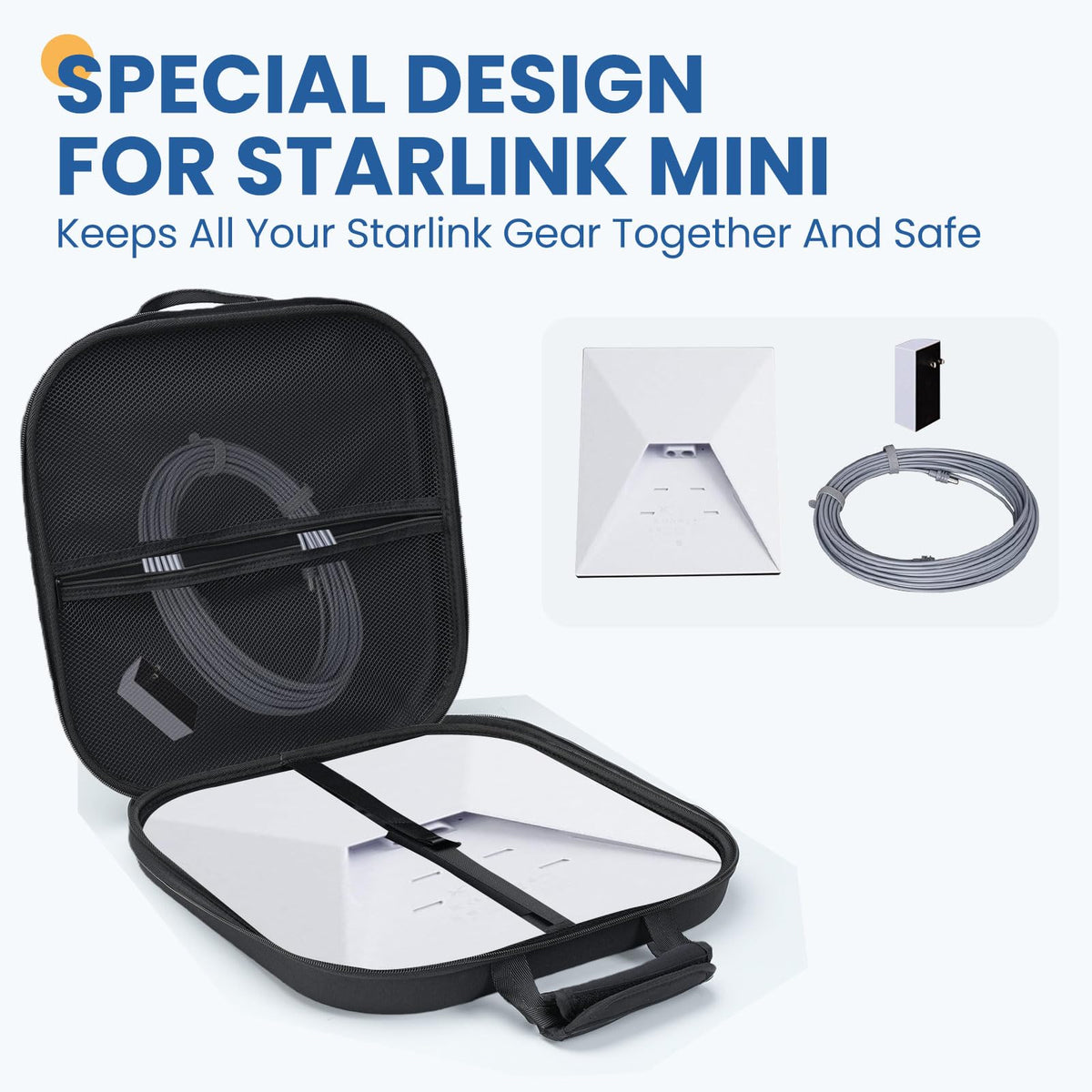 KuBeiBear case beside RV gear illustrating travel-ready compact size