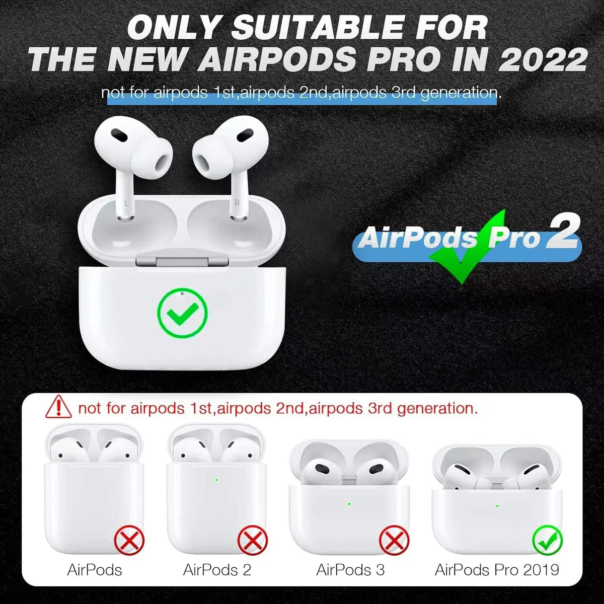 KUCOON AirPods Pro leather case side view highlights slim profile and durable edging.
