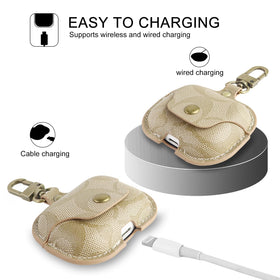 KUCOON AirPods Pro leather case stitching detail adds premium feel and long-lasting finish.