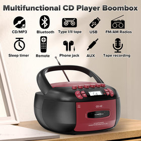 Kuephom Boombox Bluetooth streaming for wireless music outdoors.