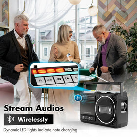 Kuephom boombox in outdoor picnic scene for portable entertainment benefit