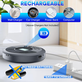 Kuephom placed in travel bag outdoors, convenient rechargeable listening on trips