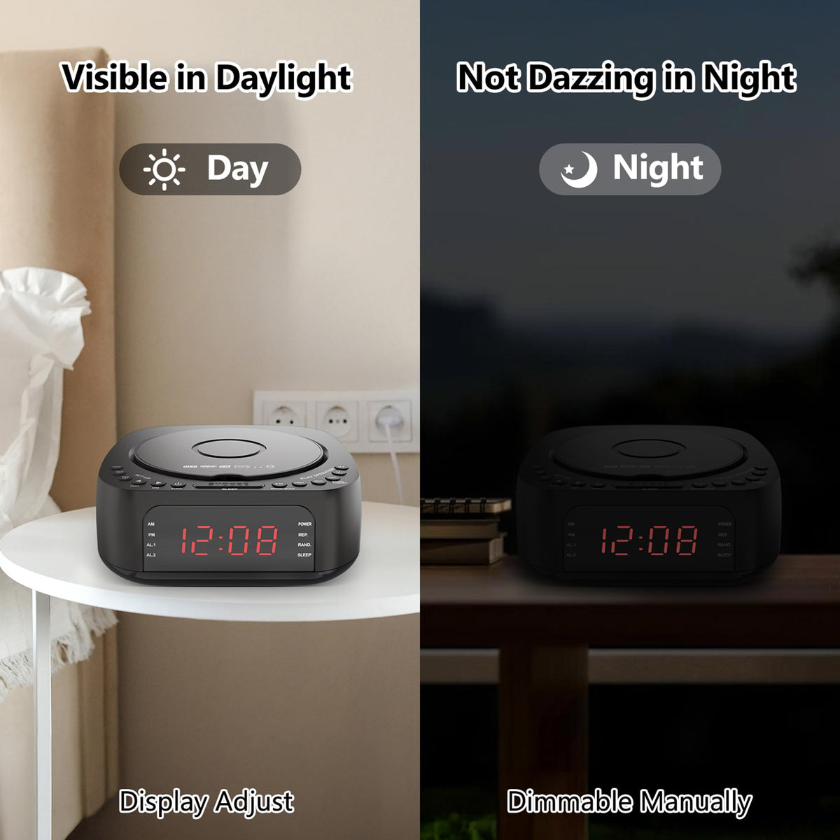 Kuephom beside smartphone, USB charging in use to show bedside device power convenience