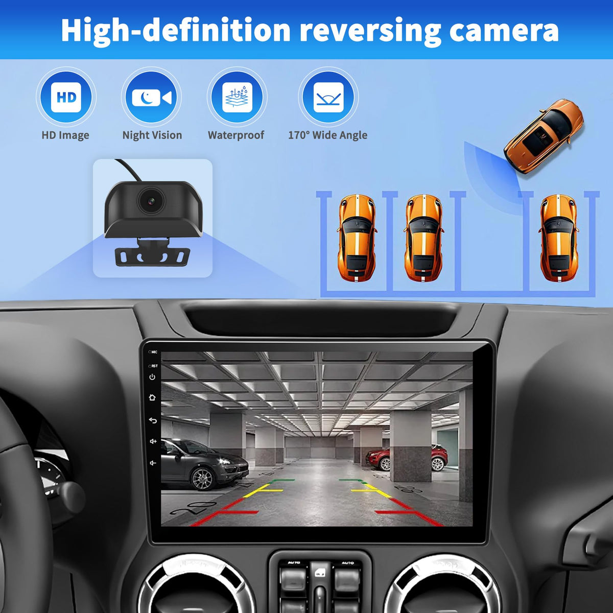 KUFUESGGERTA 1080P backup camera for clearer reversing views