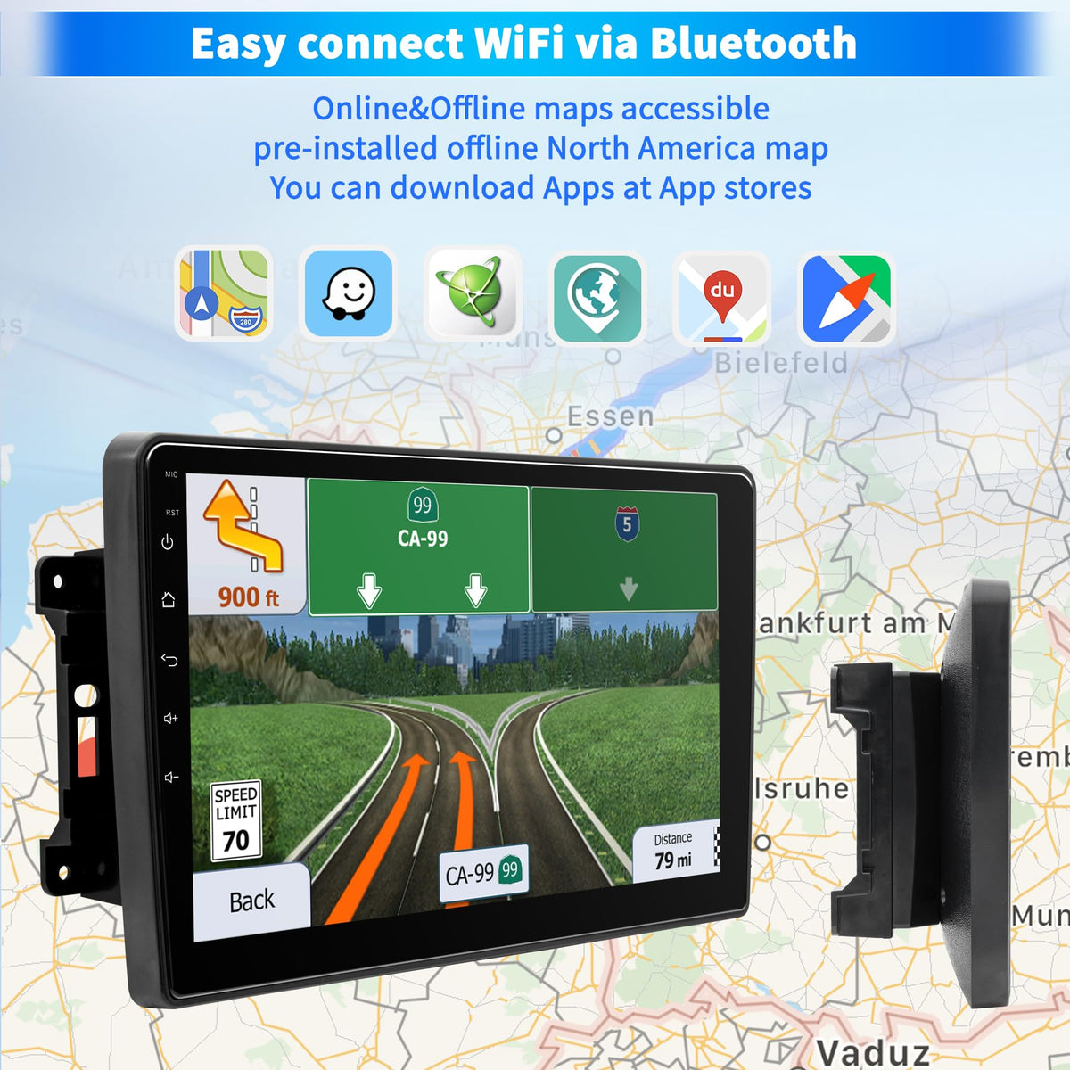 KUFUESGGERTA Bluetooth hands-free mic ensures clear calls while on the road.