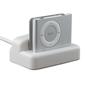 KUJOBUY USB charger dock front view for iPod Shuffle 2nd Gen, convenient charging and syncing.