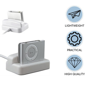 KUJOBUY USB charger dock side view highlighting compact desk design and stability.
