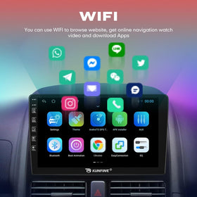 KUNFINE quad core android system headunit delivers smooth performance.