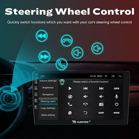 KUNFINE voice assistant traffic commute aids hands-free driving.