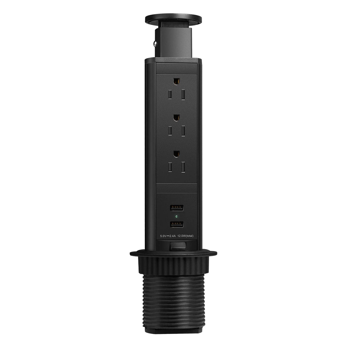 Kungfuking front packaging showing compact retractable outlet benefit