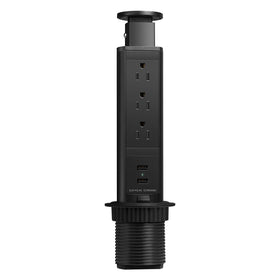 Kungfuking front packaging showing compact retractable outlet benefit