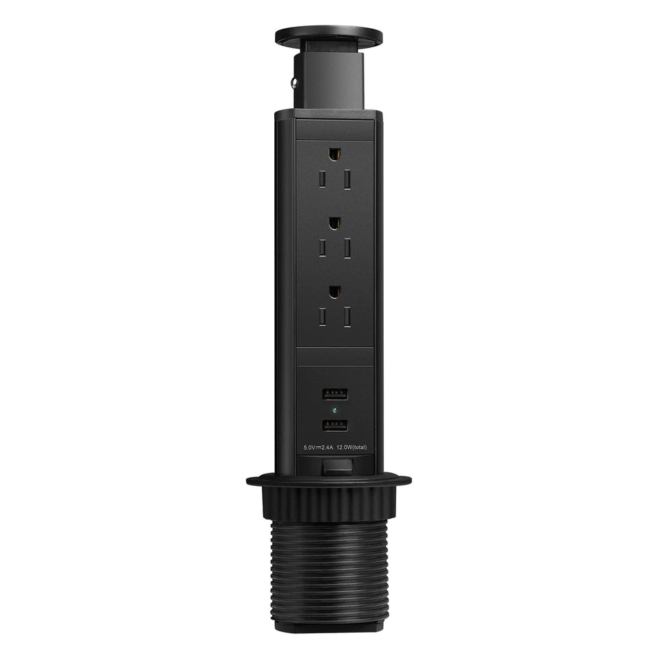 Kungfuking front packaging showing compact retractable outlet benefit