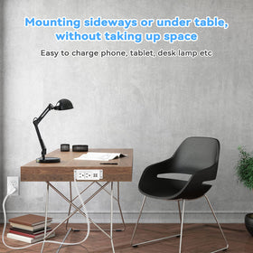 Kungfuking power strip with a 6.56 ft cord reaches distant outlets.