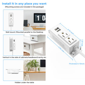 Kungfuking power strip includes surge protection for safe charging