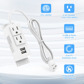 Kungfuking power strip wall-mount design saves space in an office.